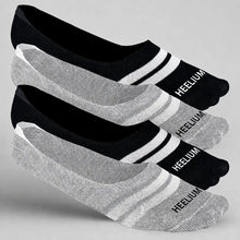 Load image into Gallery viewer, Heelium Bamboo No Show Socks for Men (Stripes) - Pack of 4