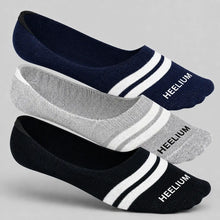 Load image into Gallery viewer, Heelium Bamboo No Show Socks for Men (Stripes) - Pack of 3