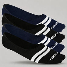 Load image into Gallery viewer, Heelium Bamboo No Show Socks for Men (Stripes) - Pack of 4