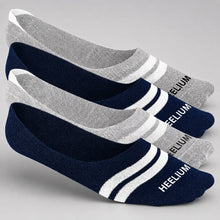 Load image into Gallery viewer, Heelium Bamboo No Show Socks for Men (Stripes) - Pack of 4
