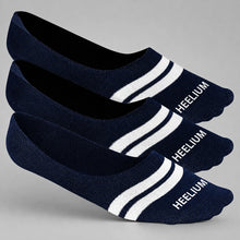 Load image into Gallery viewer, Heelium Bamboo No Show Socks for Men (Stripes) - Pack of 3