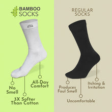 Load image into Gallery viewer, Heelium Bamboo Men Crew Socks (Soft Elastane) - 5 Pairs