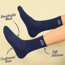 Load image into Gallery viewer, Heelium Bamboo Men Crew Socks (Soft Elastane) - 2 Pairs