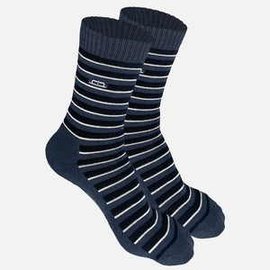 Bamboo Men Crew Socks (Stripes) - 2 Pairs