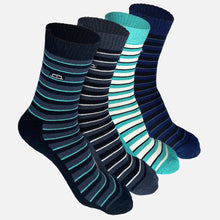 Load image into Gallery viewer, Bamboo Men Crew Socks (Stripes) - 4 Pairs