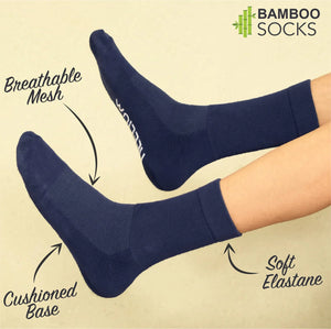 Bamboo Men Crew Socks (Soft Elastane) - 3 Pairs