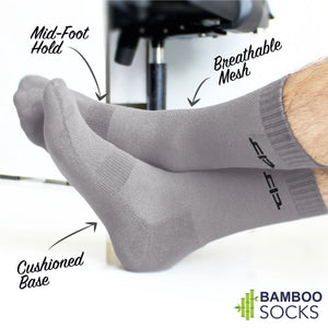 Bamboo Men Crew Socks (Solids) - 5 Pairs