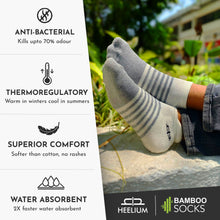 Load image into Gallery viewer, Bamboo Men Ankle Socks (Striped) - 2 Pairs
