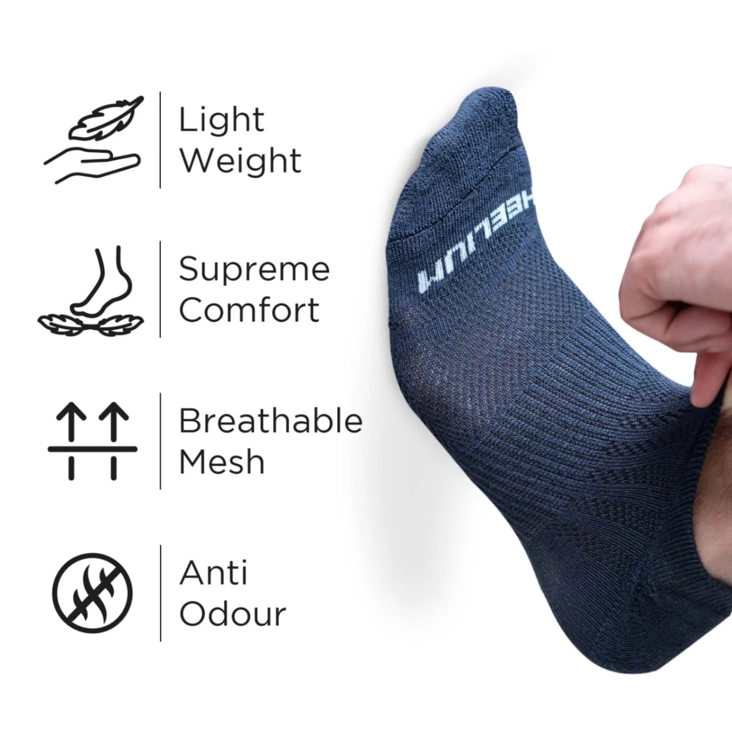 Heelium Bamboo Zero Socks for Men - 4 Pairs