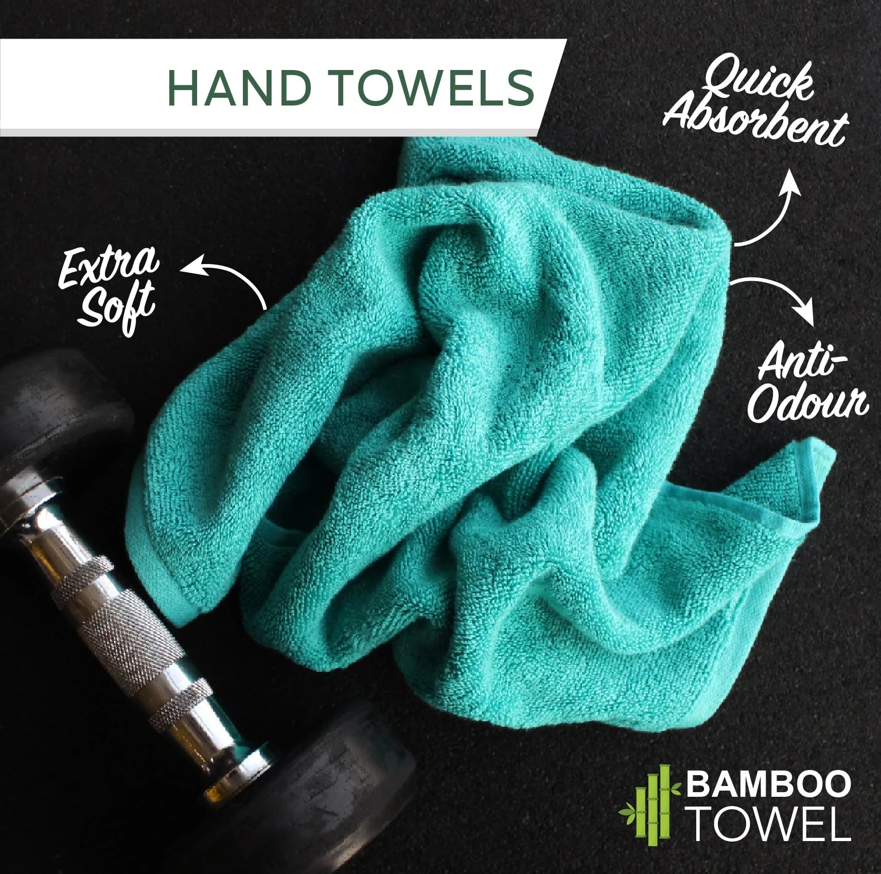 Bamboo Hand Towels - Set of 2 – Heelium