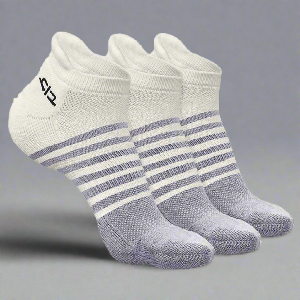 Heelium Bamboo Men Ankle Socks (Striped) - 3 Pairs