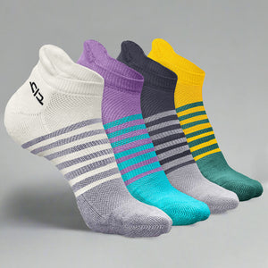 Bamboo Men Ankle Socks (Striped) - 4 Pairs