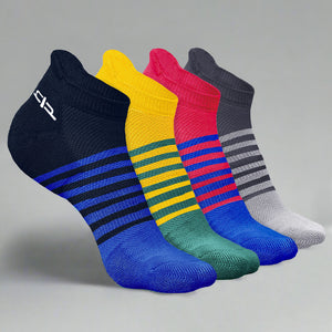 Bamboo Men Ankle Socks (Striped) - 4 Pairs