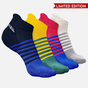Bamboo Men Ankle Socks (Striped) - 4 Pairs