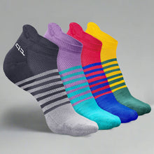 Load image into Gallery viewer, Bamboo Men Ankle Socks (Striped) - 4 Pairs