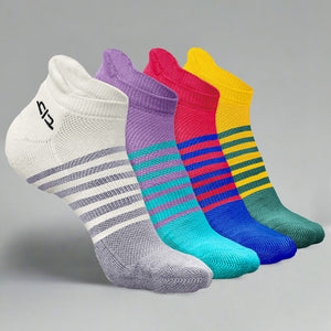 Bamboo Men Ankle Socks (Striped) - 4 Pairs