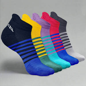 Bamboo Men Ankle Socks (Striped) - 5 Pairs