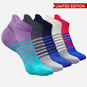 Bamboo Men Ankle Socks (Striped) - 5 Pairs