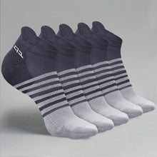 Load image into Gallery viewer, Bamboo Men Ankle Socks (Striped) - 5 Pairs