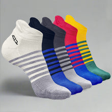 Load image into Gallery viewer, Bamboo Men Ankle Socks (Striped) - 5 Pairs