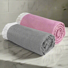 Load image into Gallery viewer, Heelium Bamboo Turkish Bath Towel - Set of 2
