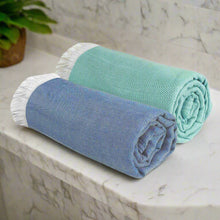 Load image into Gallery viewer, Heelium Bamboo Turkish Bath Towel - Set of 2