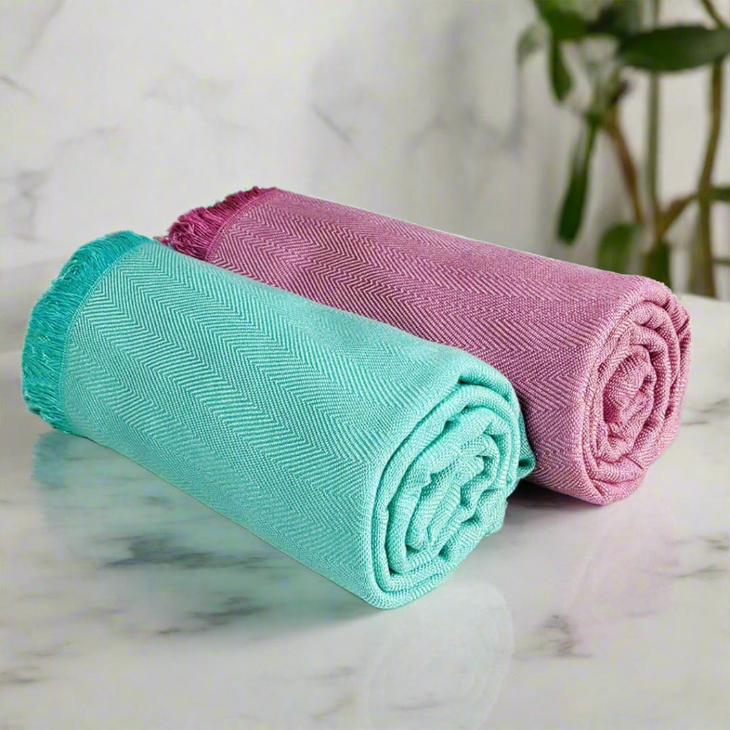 Bamboo Turkish Bath Towel - Set of 2