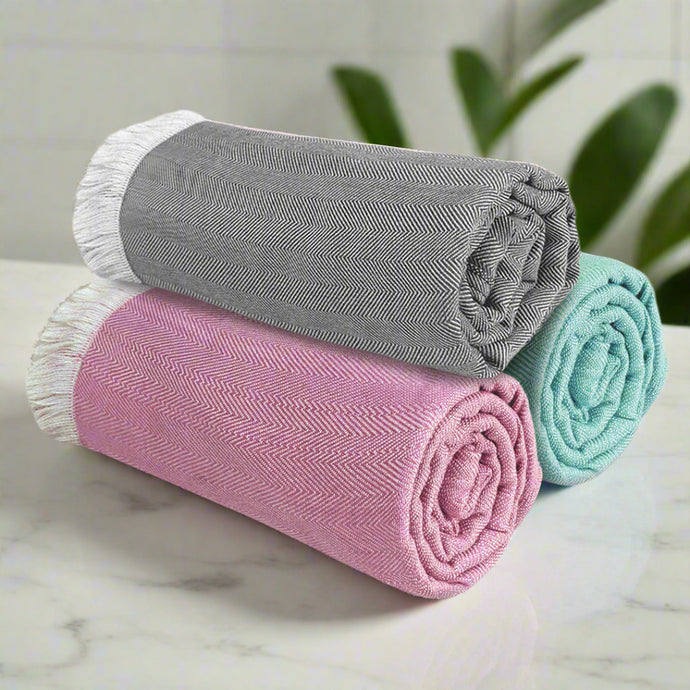 Bamboo Turkish Bath Towel - Set of 3
