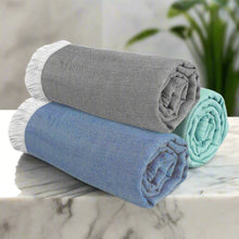 Load image into Gallery viewer, Heelium Bamboo Turkish Bath Towel - Set of 3