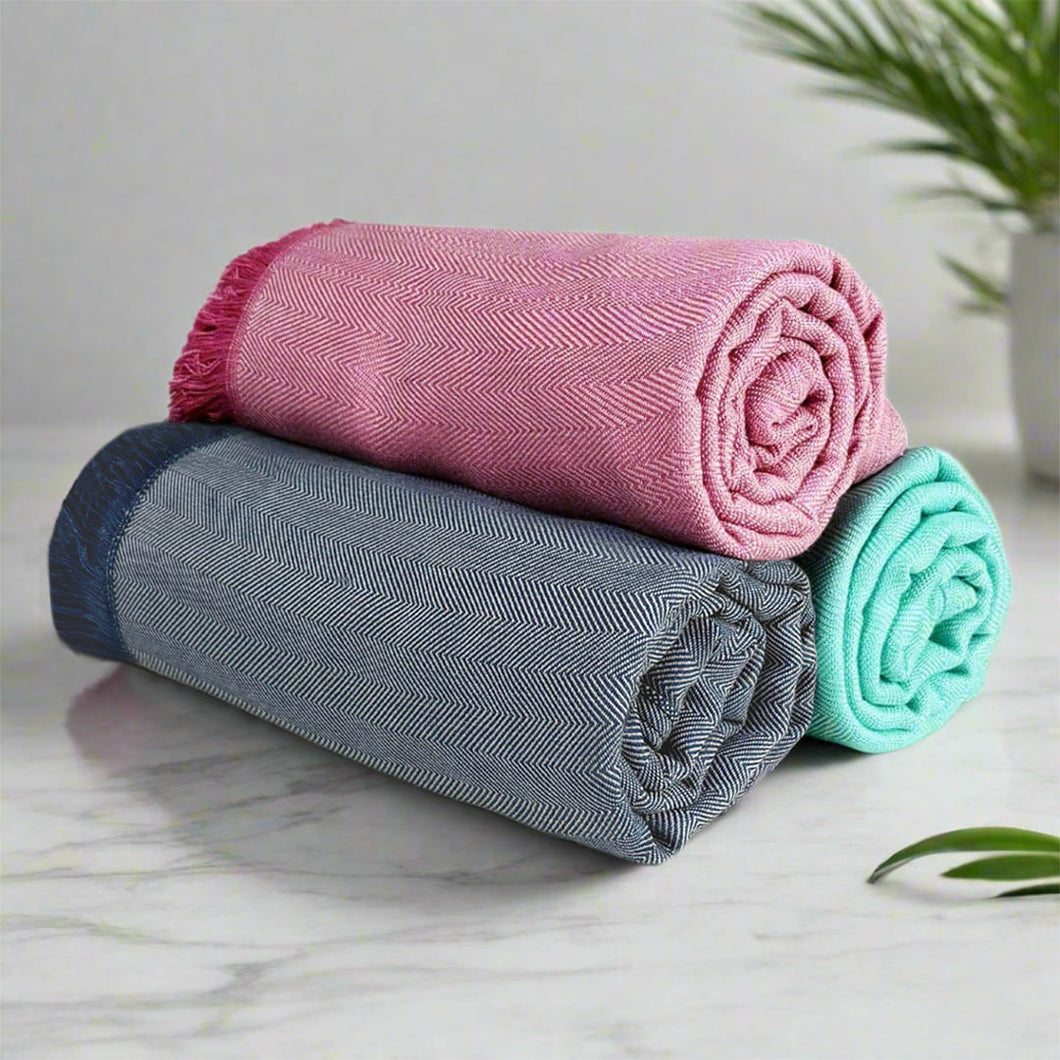 Bamboo Turkish Bath Towel - Set of 3