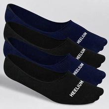 Load image into Gallery viewer, Heelium Bamboo No Show Socks for Men (Solid) - Pack of 4