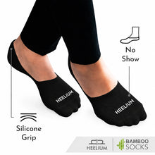 Load image into Gallery viewer, Heelium Bamboo No Show Socks for Men (Solid) - Pack of 4