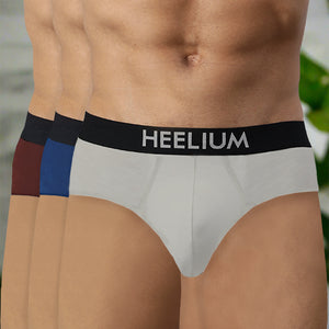 Heelium Bamboo Underwear Brief for Men - Pack of 3