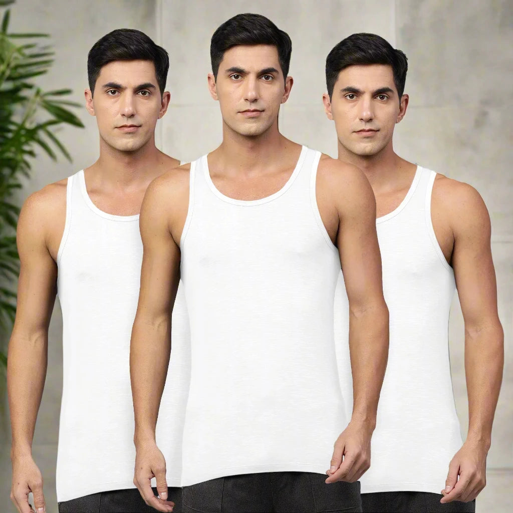 Bamboo Vest for Men - Pack of 3