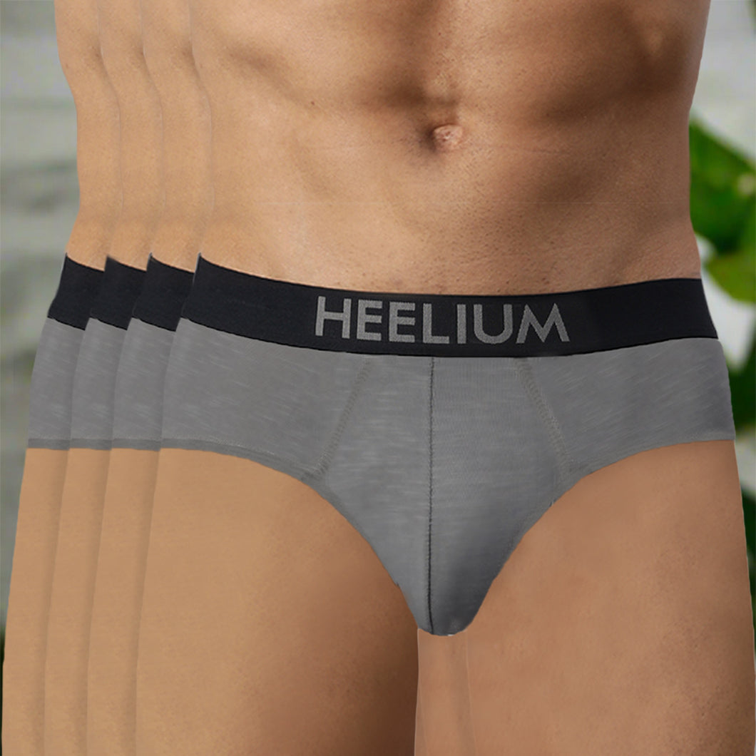 Heelium Bamboo Underwear Brief for Men - Pack of 4
