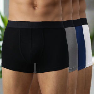 Heelium Bamboo Underwear Trunk For Men - Pack of 4