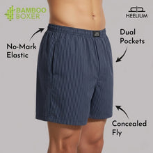 Load image into Gallery viewer, Heelium Striped Bamboo Boxers For Men - Pack of 1