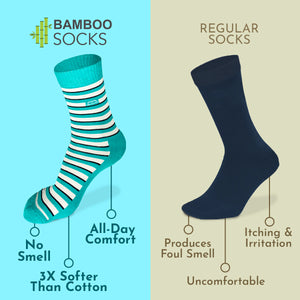 Bamboo Kids Crew Socks (Stripes) - 3 Pairs