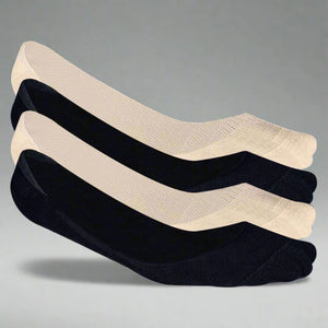Heelium Bamboo No Show Socks for Women (Solid) - Pack of 4