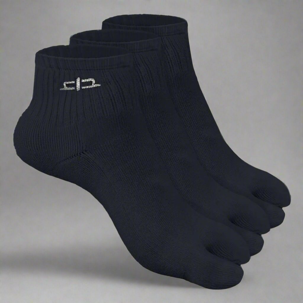 Heelium Bamboo Toe Ankle Socks for Women - 3 Pairs