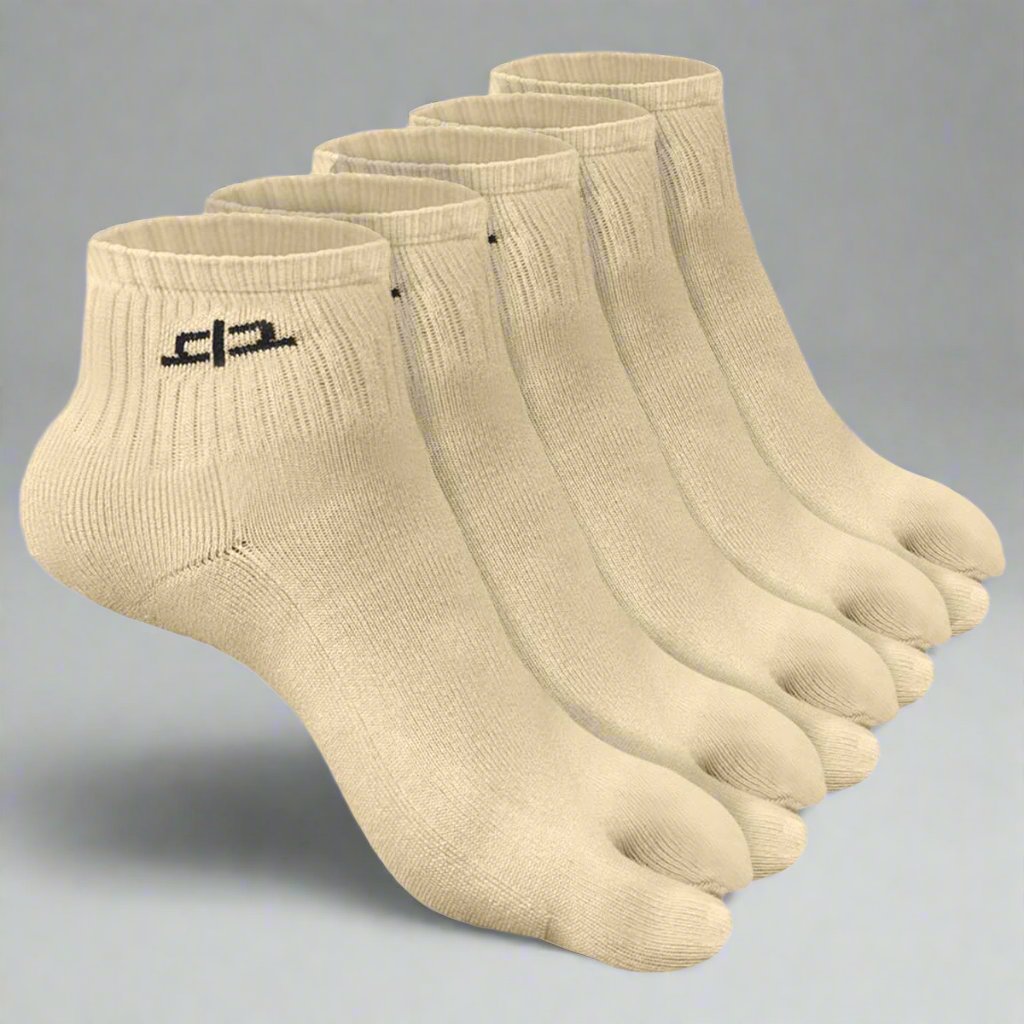 Heelium Bamboo Toe Ankle Socks for Women - 5 Pairs