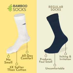 Bamboo Men Crew Socks (Thin & Light) - 4 Pairs