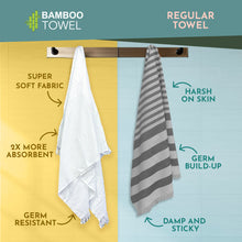 Load image into Gallery viewer, Bamboo Turkish Bath Towel - Set of 3