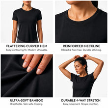 Load image into Gallery viewer, Heelium Bamboo Women's Tshirt | Ultra-Soft &amp; Anti-odour | Round Neck and Regular Fit | 3X Softer Than Cotton T-Shirt for Women