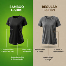 Load image into Gallery viewer, Heelium Bamboo Women's Tshirt | Ultra-Soft &amp; Anti-odour | Round Neck and Regular Fit | 3X Softer Than Cotton T-Shirt for Women