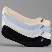Load image into Gallery viewer, Heelium Bamboo No Show Socks for Women (Solid) - Pack of 4