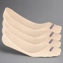Load image into Gallery viewer, Heelium Bamboo No Show Socks for Women (Solid) - Pack of 4