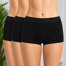 Load image into Gallery viewer, Heelium Bamboo Boyshorts Underwear for Women - Pack of 3