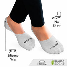 Load image into Gallery viewer, Heelium Bamboo No Show Socks for Women (Solid) - Pack of 5