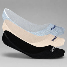 Load image into Gallery viewer, Heelium Bamboo No Show Socks for Women (Solid) - Pack of 3